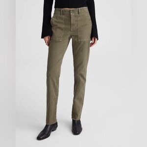 Madewell Slim Straight Utility Pants in Army Green Sz 30